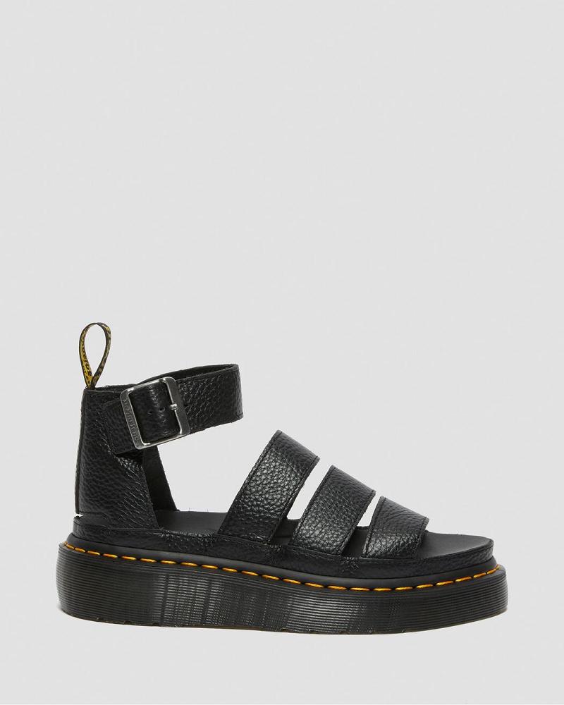 Women's Dr Martens Clarissa II Leather Platform Sandals Black | AU 309HAP